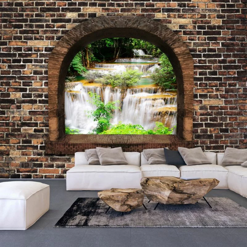 Fototapeta samoprzylepna - Kamienne okno: Wodospady