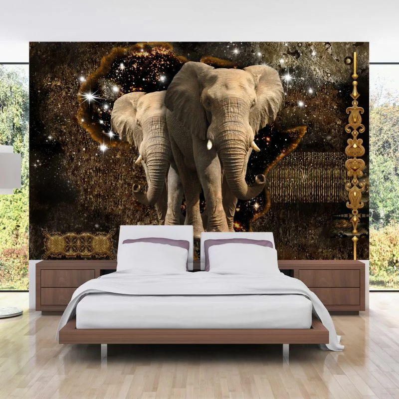 Fototapeta samoprzylepna - Brązowe słonie