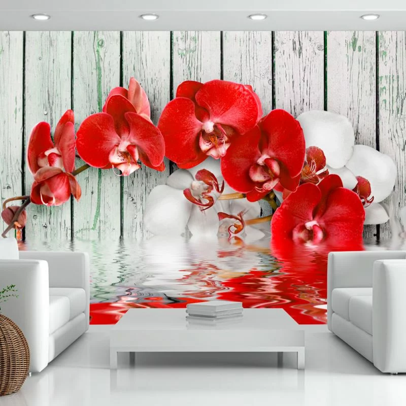 Fototapeta 3D Rubinowa orchidea - obrazek 1
