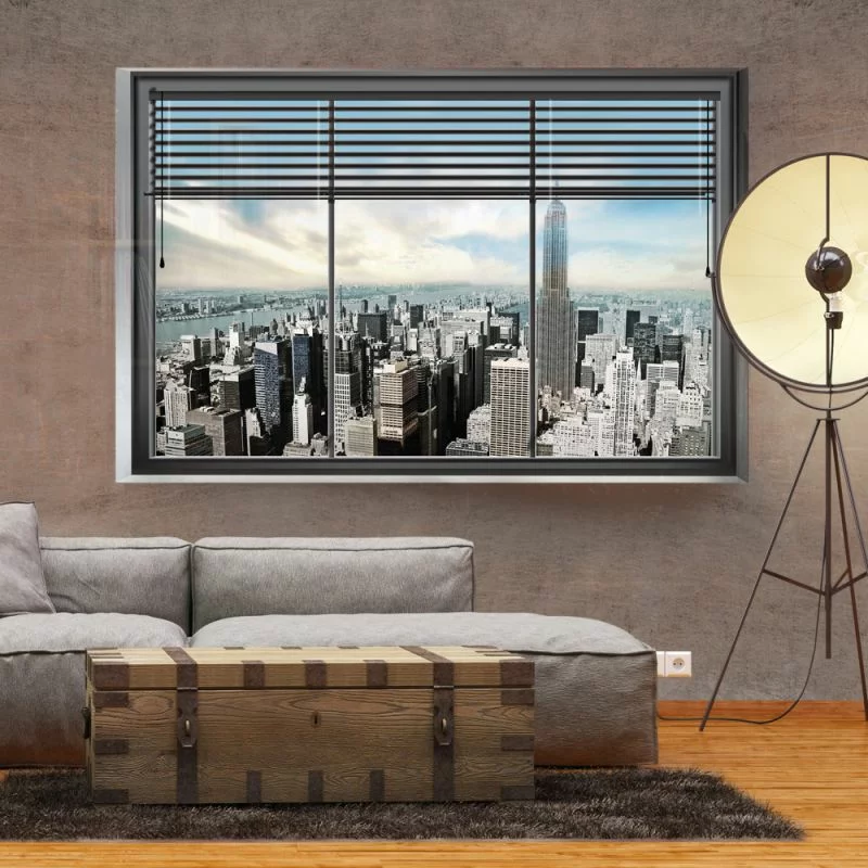 Fototapeta 3D Nowojorskie okno - obrazek 1