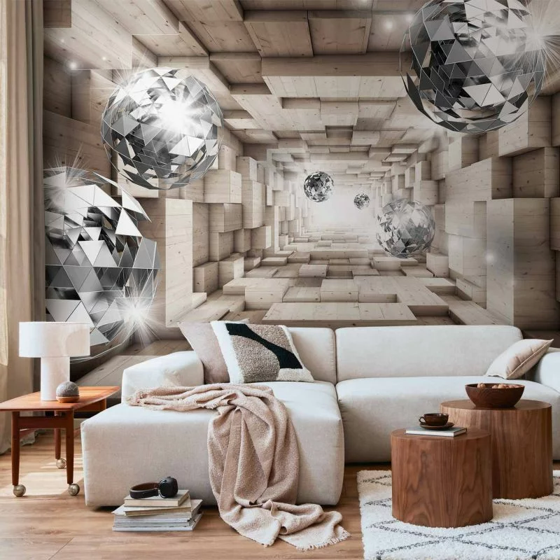 Fototapeta - W drewnianym tunelu - obrazek 1