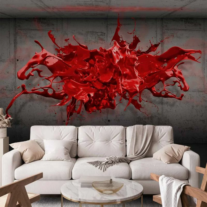 Fototapeta - Czerwony kleks - obrazek 1