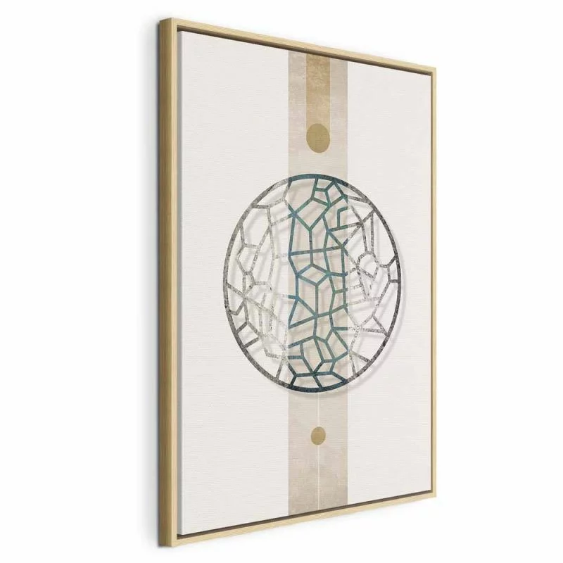 Obraz - Koło z artystycznymi detalami.(1-częściowy) - kształt abstrakcji - obrazek 1