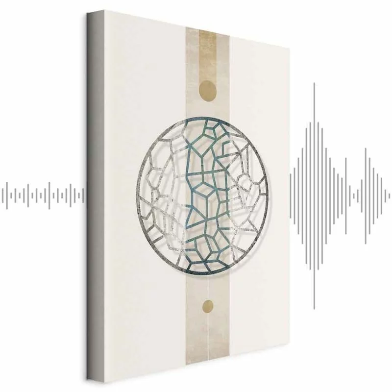 Obraz - Koło z artystycznymi detalami.(1-częściowy) - kształt abstrakcji - obrazek 1