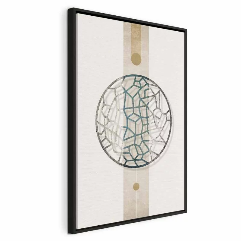 Obraz - Koło z artystycznymi detalami.(1-częściowy) - kształt abstrakcji - obrazek 1