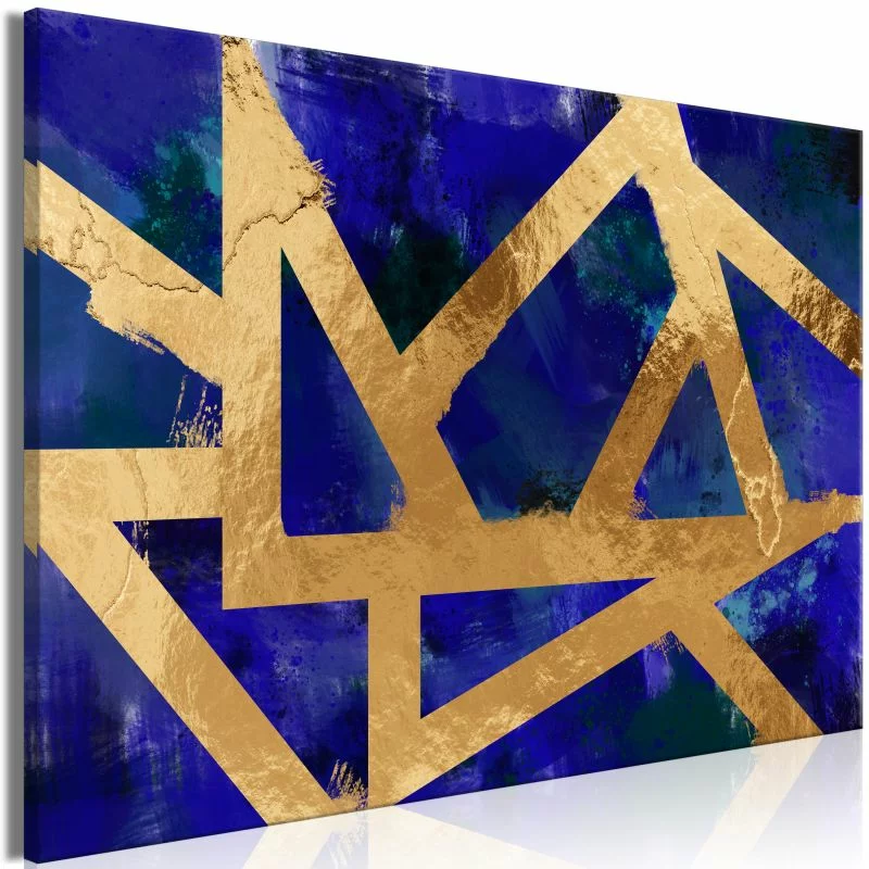 Obraz - Złota geometria (1-częściowy) szeroki - obrazek 1