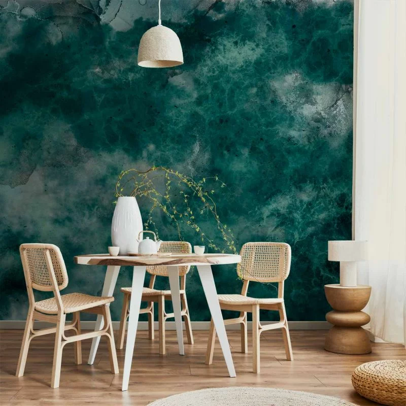 Fototapeta - Malachitowe wytchnienie - modernistyczne abstrakcyjne tło z teksturą - obrazek 1