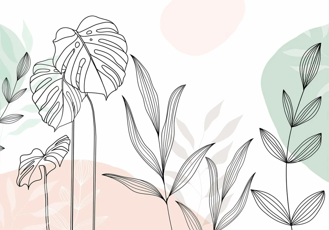 Fototapeta - Liście w pastelach - obrazek 1