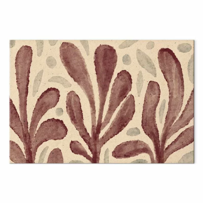 Obraz - Liście i plamy - duże rozedrgane kształty inspirowane Matisse - obrazek 1