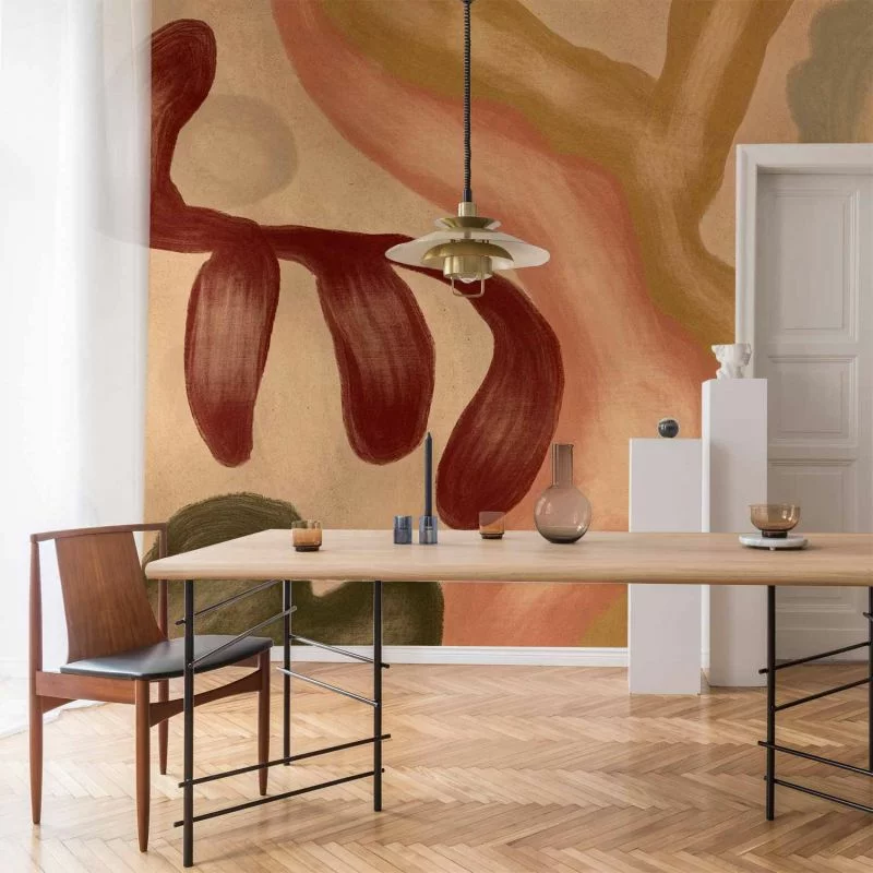 Fototapeta - Kolorowe kształty - przetarte figury w technice lime wash - obrazek 1