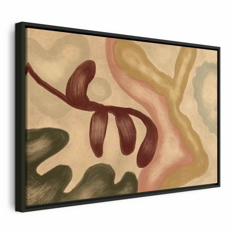 Obraz - Kolorowe kształty - przetarte figury w technice lime wash - obrazek 1