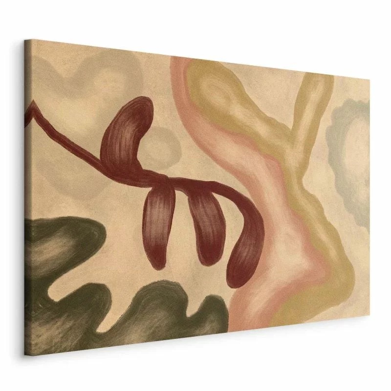 Obraz - Kolorowe kształty - przetarte figury w technice lime wash - obrazek 1