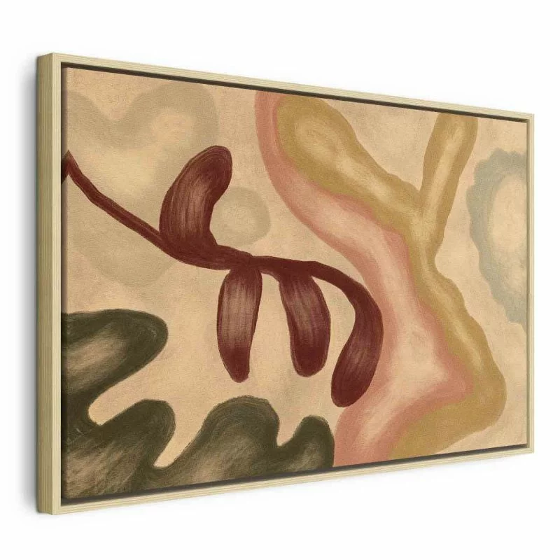 Obraz - Kolorowe kształty - przetarte figury w technice lime wash - obrazek 1