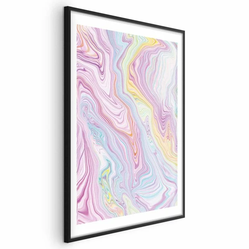 Plakat - Kolorowy Sen - abstrakcyjne kształty w pastelowych barwach - obrazek 1