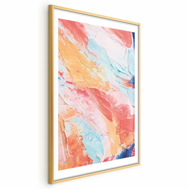 Plakat - Kolorowa Harmonia - dynamiczne przejścia barw w pastelowych tonach - obrazek 1