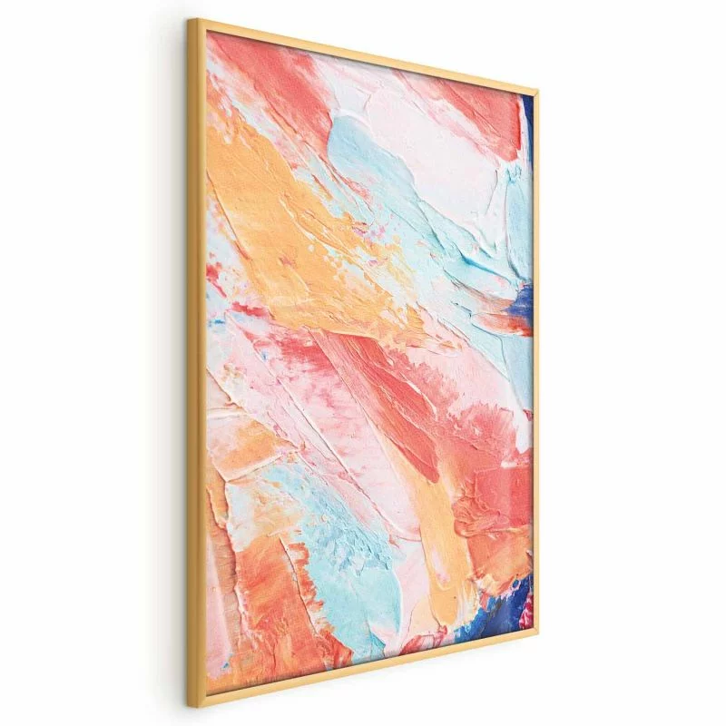 Plakat - Kolorowa Harmonia - dynamiczne przejścia barw w pastelowych tonach - obrazek 1