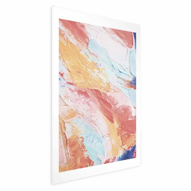 Plakat - Kolorowa Harmonia - dynamiczne przejścia barw w pastelowych tonach - obrazek 1