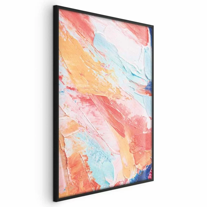 Plakat - Kolorowa Harmonia - dynamiczne przejścia barw w pastelowych tonach - obrazek 1