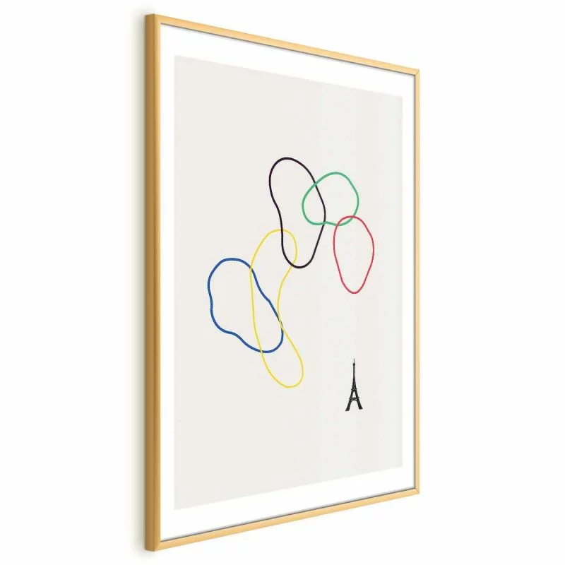 Plakat - Kolorowe koła- grafika cyfrowa - minimalizm - obrazek 1