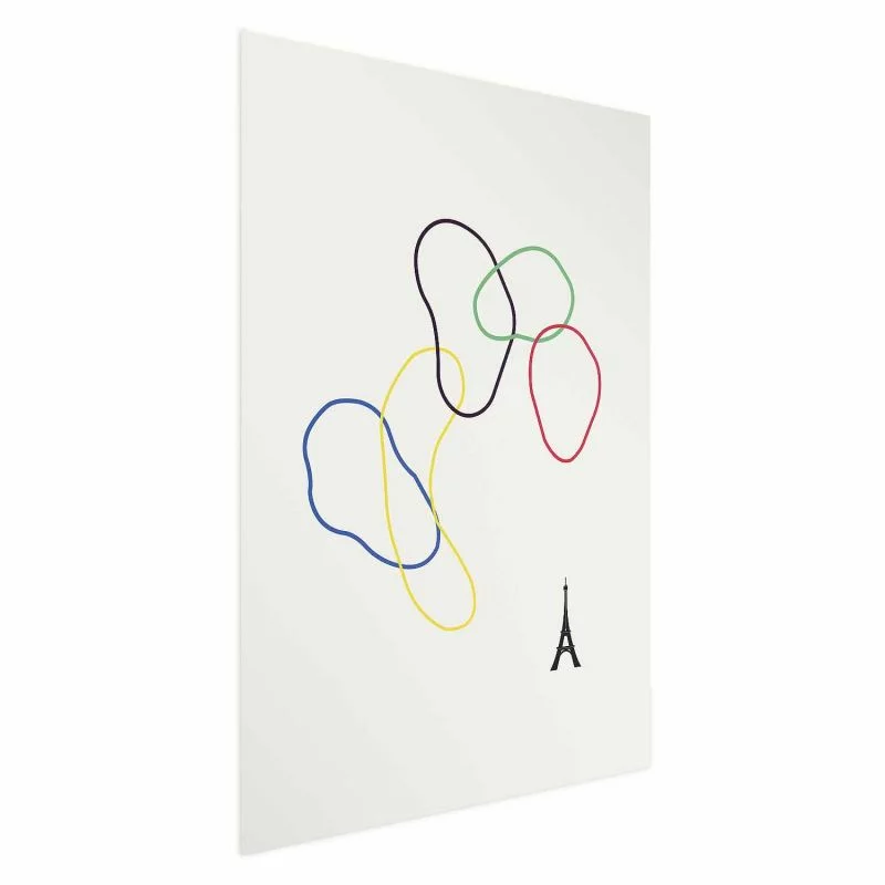Plakat - Kolorowe koła- grafika cyfrowa - minimalizm - obrazek 1