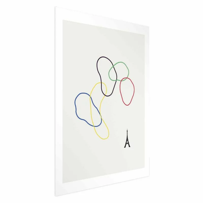 Plakat - Kolorowe koła- grafika cyfrowa - minimalizm - obrazek 1