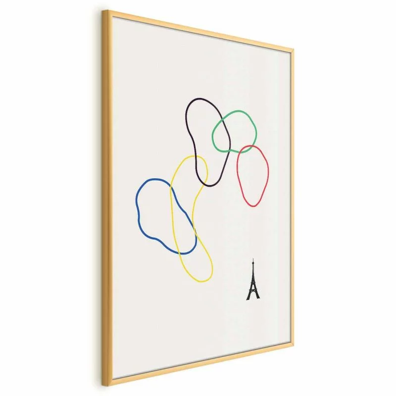 Plakat - Kolorowe koła- grafika cyfrowa - minimalizm - obrazek 1