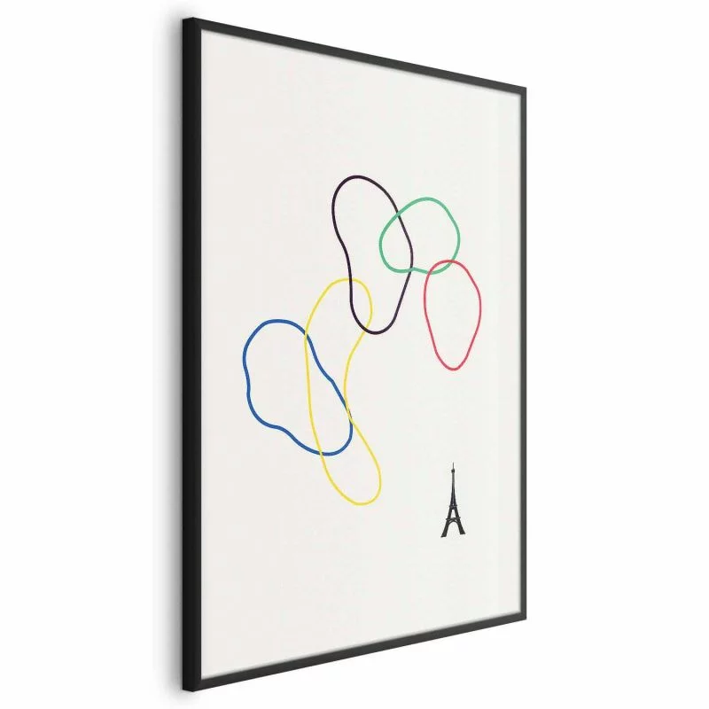Plakat - Kolorowe koła- grafika cyfrowa - minimalizm - obrazek 1