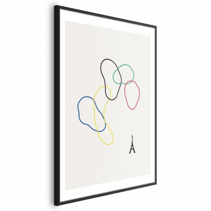 Plakat - Kolorowe koła- grafika cyfrowa - minimalizm - obrazek 1
