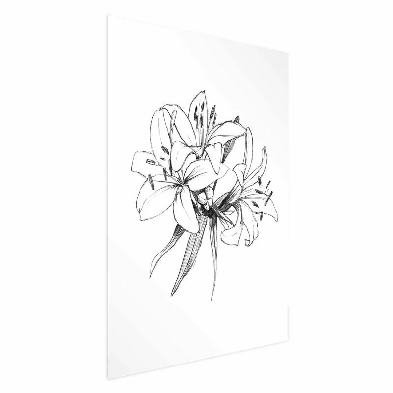 Plakat - Rysowane kwiaty - obrazek 1