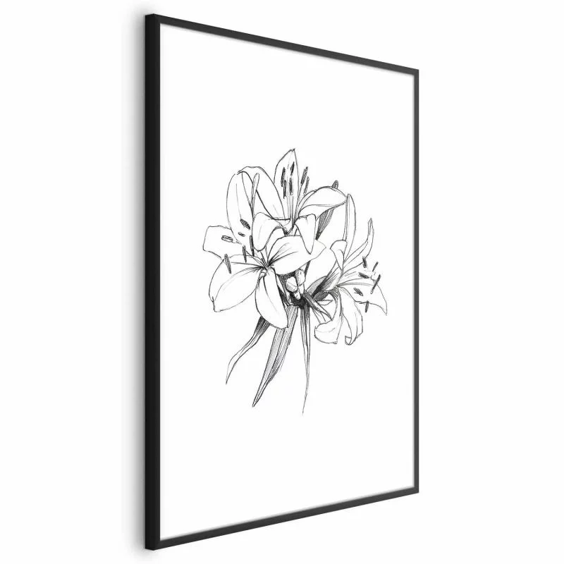 Plakat - Rysowane kwiaty - obrazek 1
