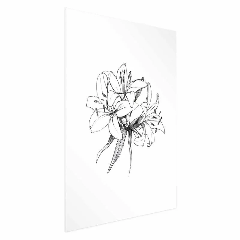 Plakat - Rysowane kwiaty - obrazek 1