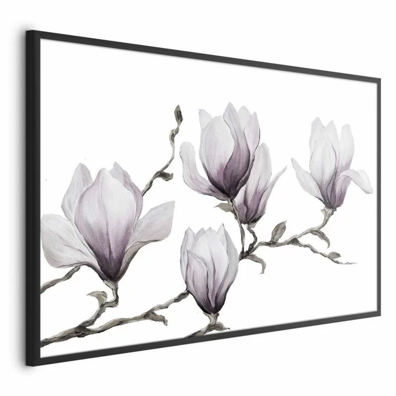 Plakat - Malowane magnolie - obrazek 1