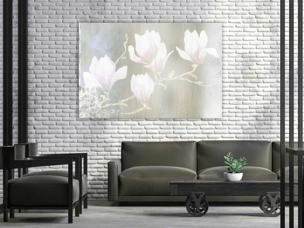 Obraz - Białe magnolie (1-częściowy) szeroki - obrazek 1