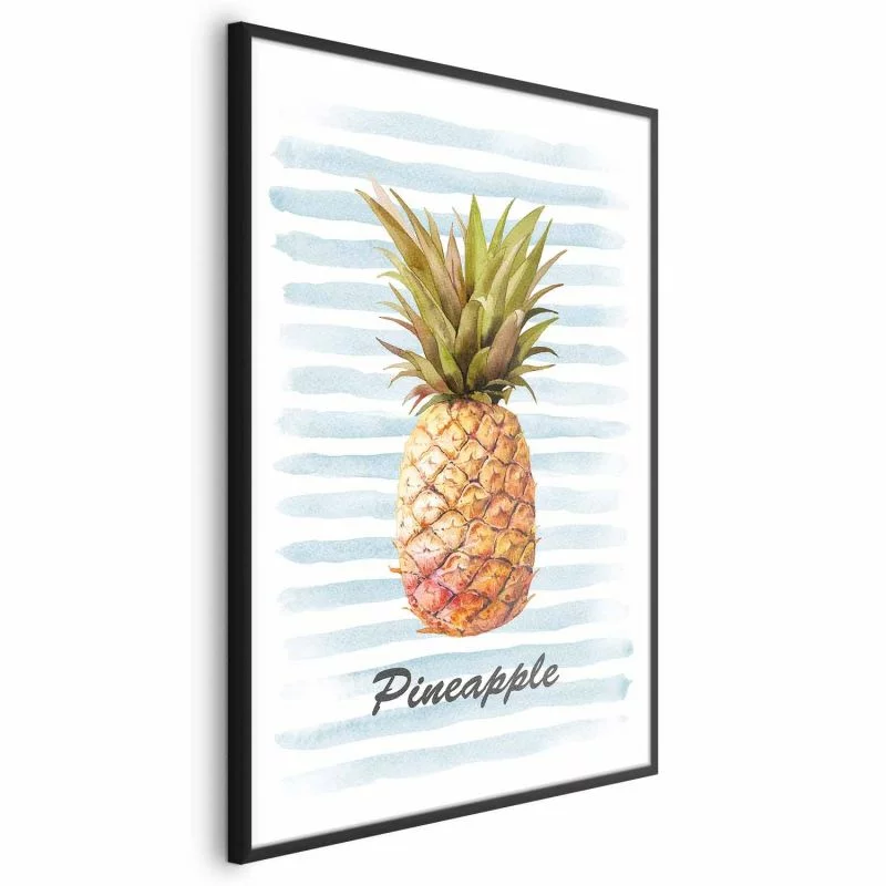 Plakat - Ananas i paski - obrazek 1