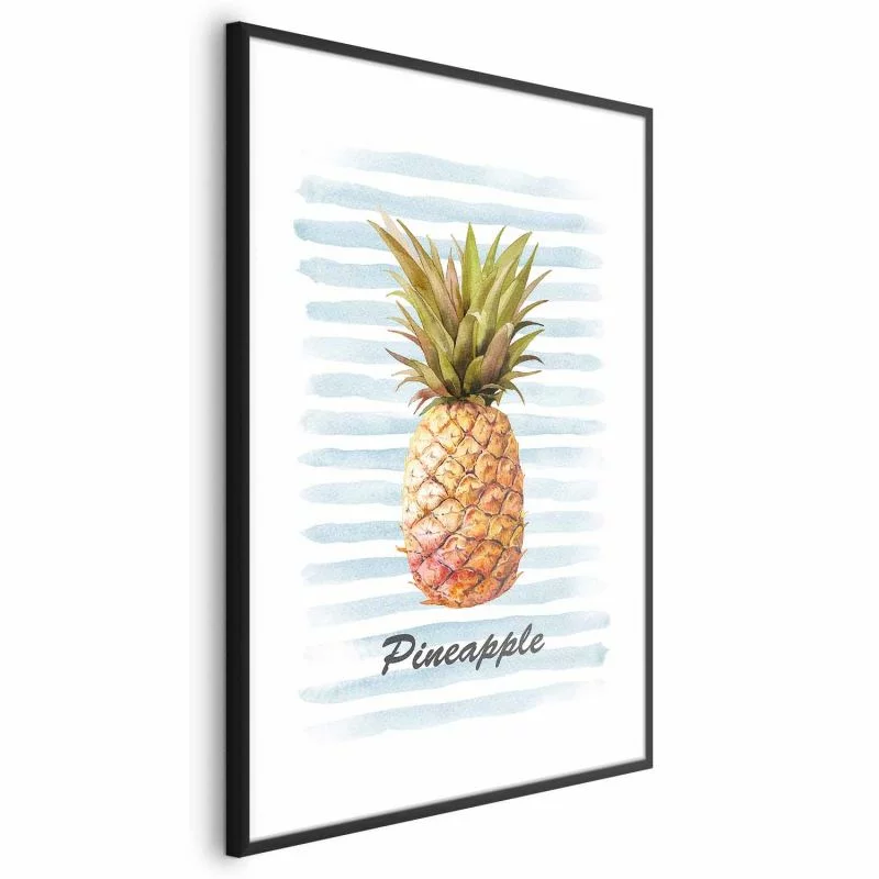 Plakat - Ananas i paski - obrazek 1