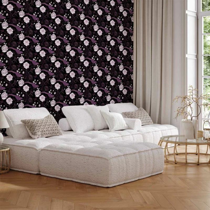 Tapeta - Piwonie i bażanty - obrazek 1