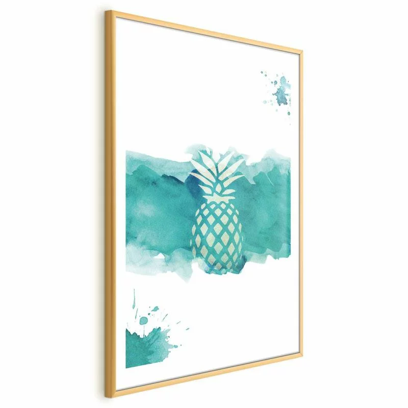 Plakat - Ananas w akwarelach - obrazek 1