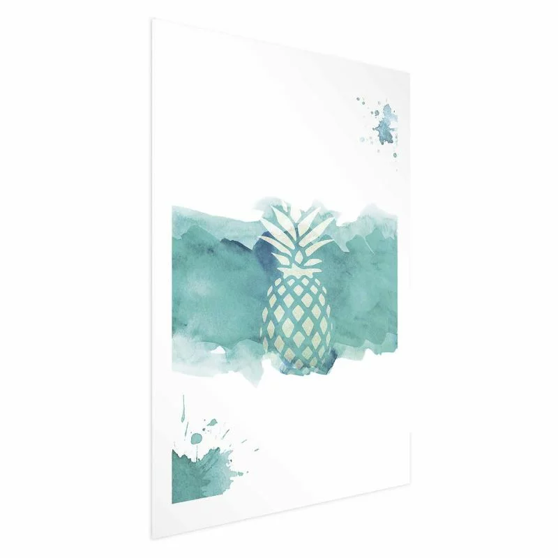 Plakat - Ananas w akwarelach - obrazek 1