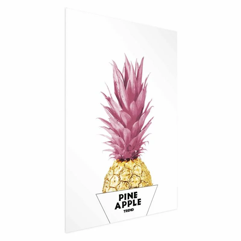 Plakat - Złoty ananas - obrazek 1
