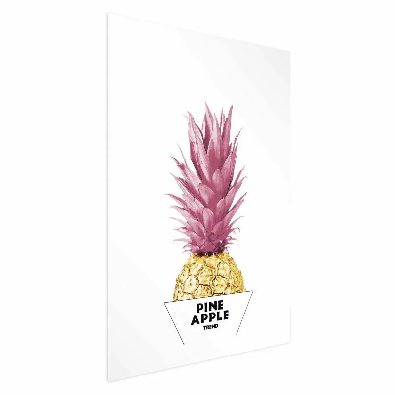 Plakat - Złoty ananas - obrazek 1