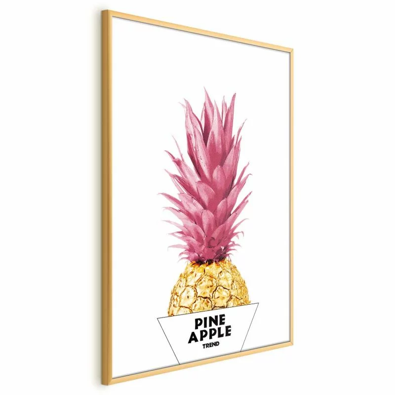 Plakat - Złoty ananas - obrazek 1