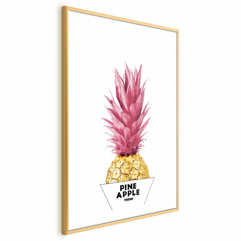 Plakat - Złoty ananas - obrazek 1