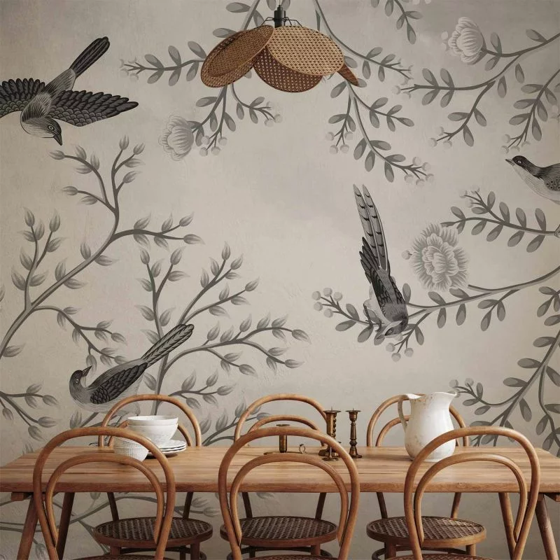 Fototapeta - Ptaki w ogrodzie - trzeci wariant - obrazek 1