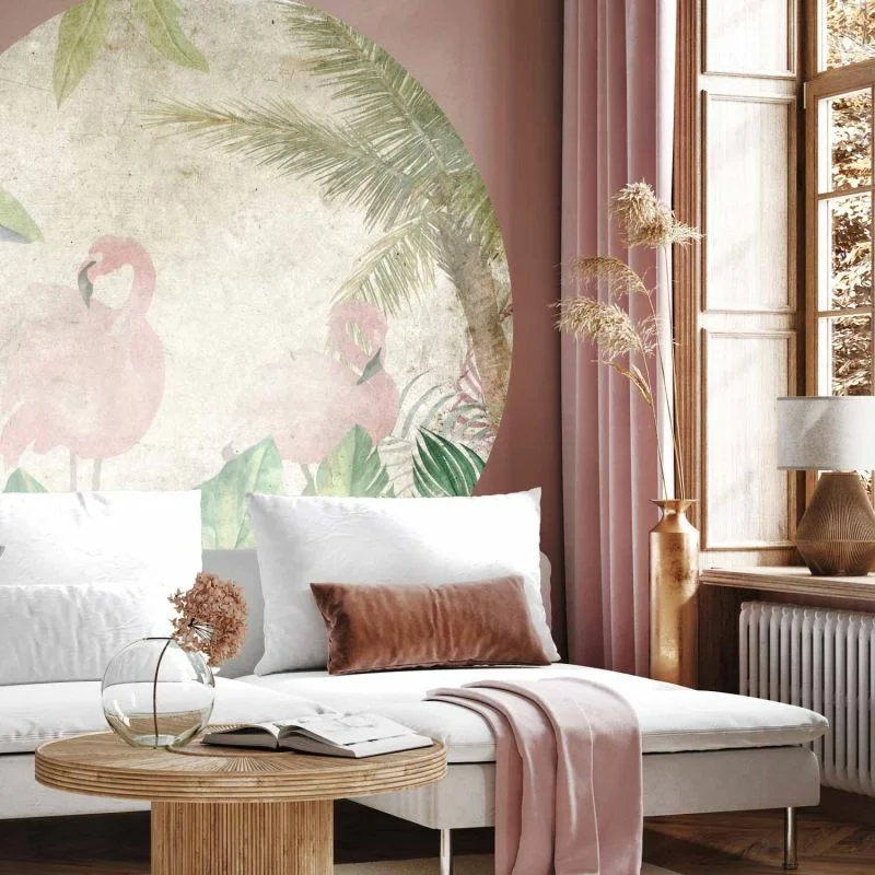 Fototapeta okrągła - Ptaki w dżungli - obrazek 1