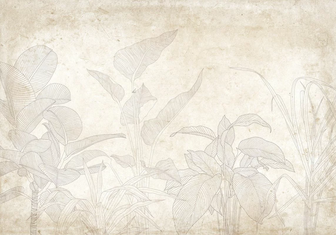 Fototapeta - Subtelne egzotyczne rośliny - obrazek 1