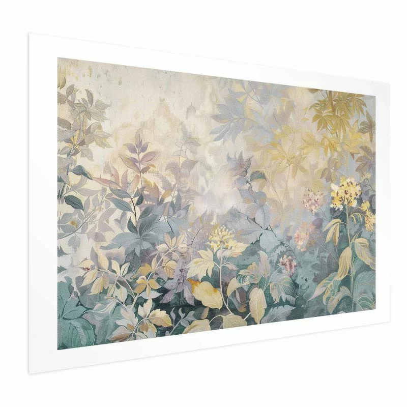 Plakat - Gobelinowy wzór w kolorowe kwiaty - obrazek 1