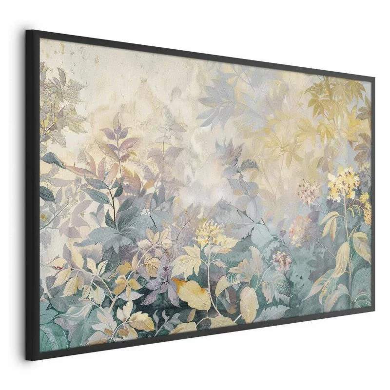 Plakat - Gobelinowy wzór w kolorowe kwiaty - obrazek 1