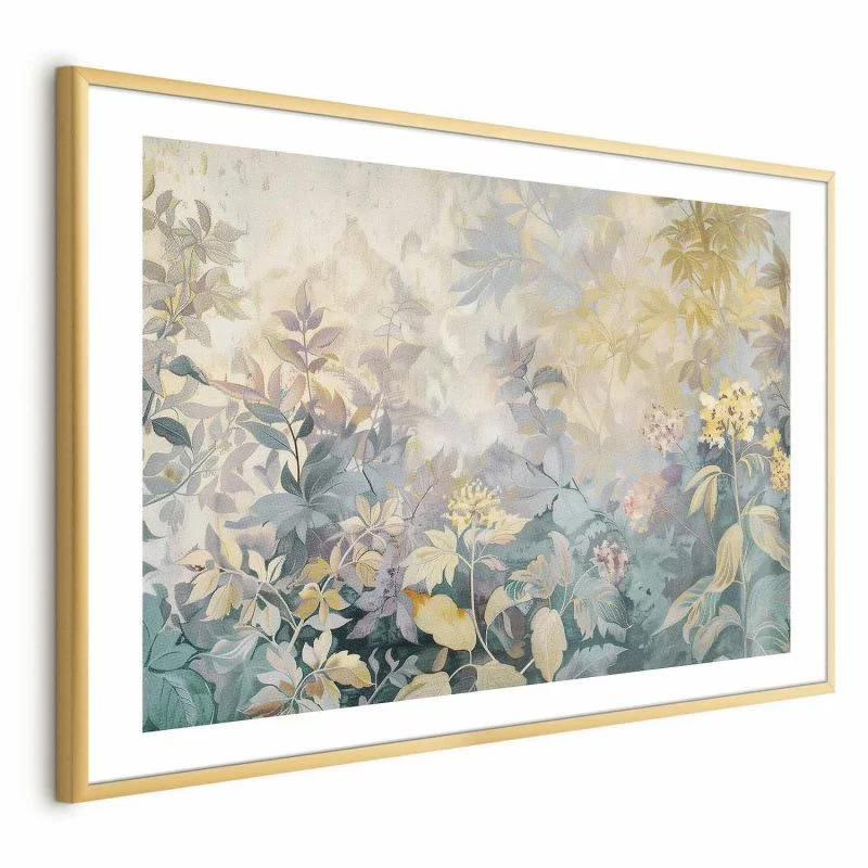 Plakat - Gobelinowy wzór w kolorowe kwiaty - obrazek 1