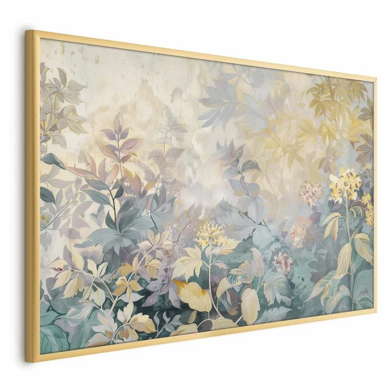 Plakat - Gobelinowy wzór w kolorowe kwiaty - obrazek 1