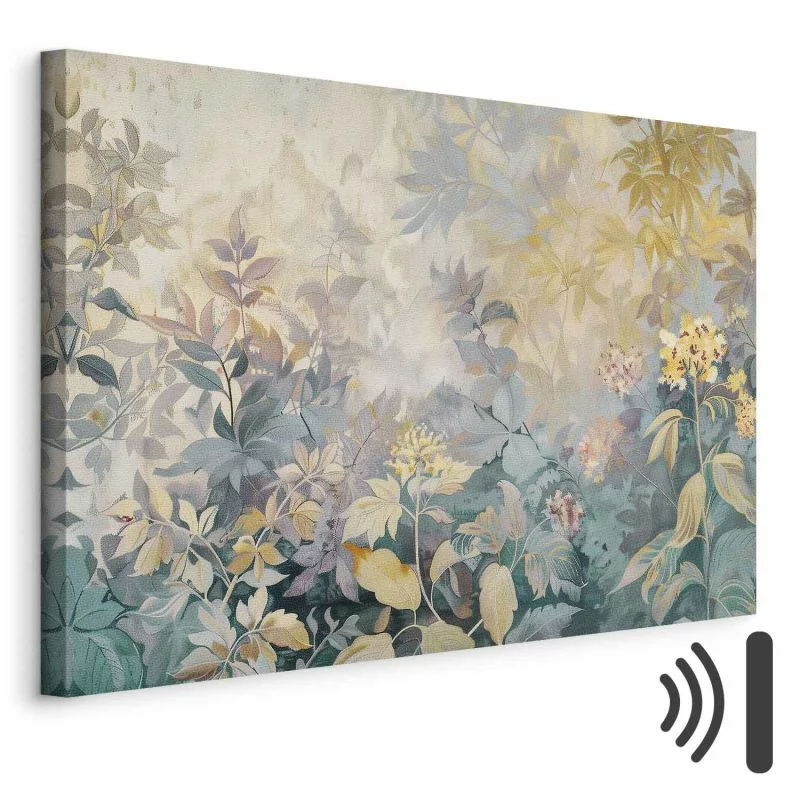 Obraz - Gobelinowy wzór z łąką i kwiatami kilim z wiosennym motywem - obrazek 1